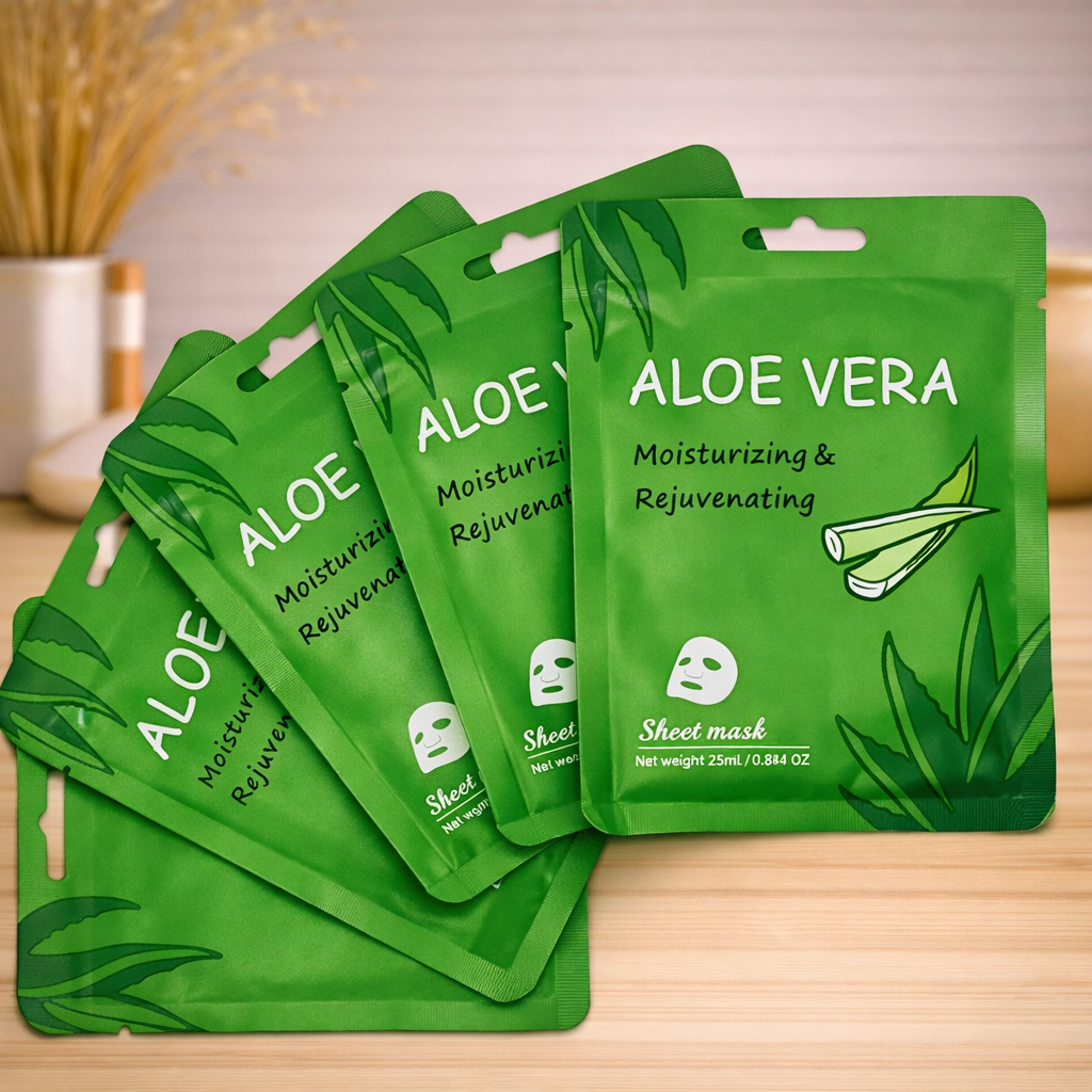 Sheet mask - Aloë Vera - 6 stuks