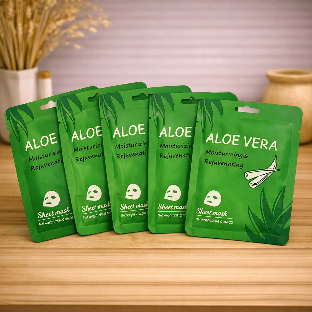 Sheet mask - Aloë Vera - 6 stuks