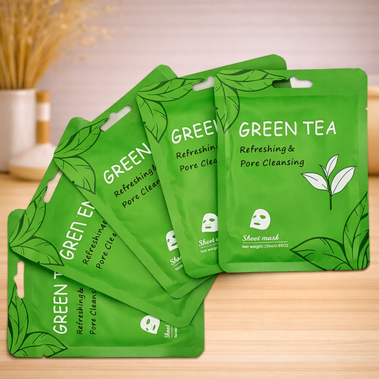 Sheet mask - Groene Thee - 6 stuks