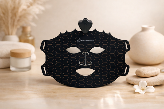 LED gezichtsmasker flexibel - zwart