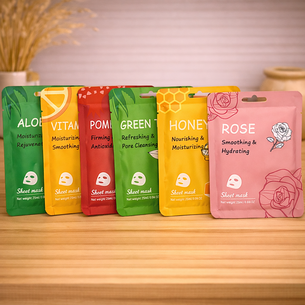 Sheet masks variatiepakket - 6 stuks