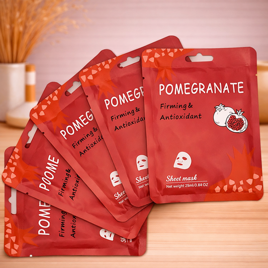 Sheet mask - Granaatappel - 6 stuks